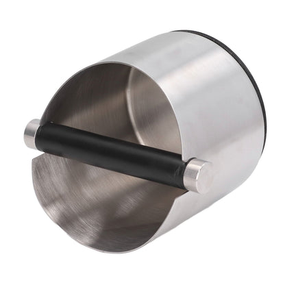 Coffee Grounds Bucket Stainless Steel Rubber Coffee Dump Bin for Home Restaurants BarsStainless Steel Small V1294-YM0523-3118220002811