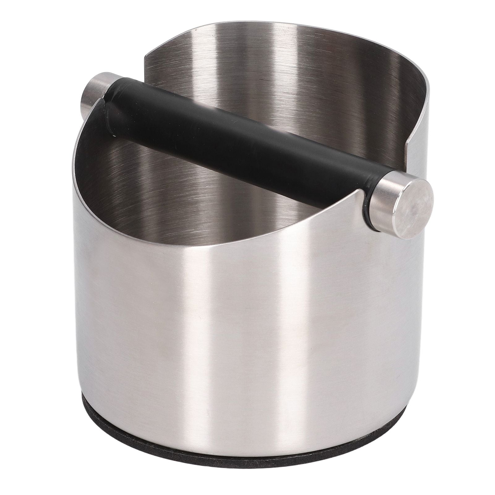 Coffee Grounds Bucket Stainless Steel Rubber Coffee Dump Bin for Home Restaurants BarsStainless Steel Small V1294-YM0523-3118220002811