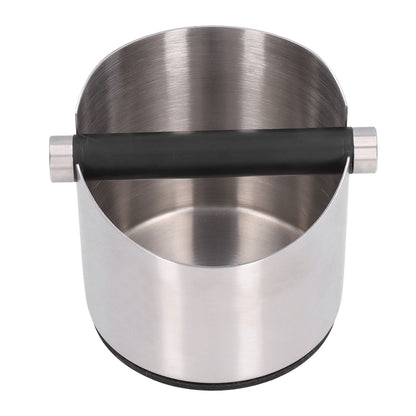 Coffee Grounds Bucket Stainless Steel Rubber Coffee Dump Bin for Home Restaurants BarsStainless Steel Small V1294-YM0523-3118220002811