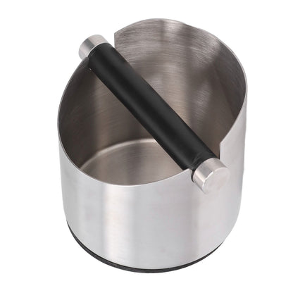Coffee Grounds Bucket Stainless Steel Rubber Coffee Dump Bin for Home Restaurants BarsStainless Steel Small V1294-YM0523-3118220002811