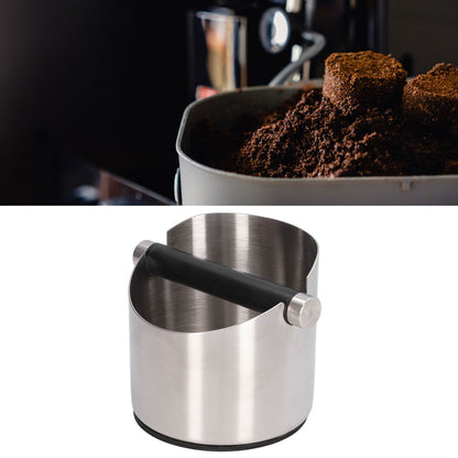 Coffee Grounds Bucket Stainless Steel Rubber Coffee Dump Bin for Home Restaurants BarsStainless Steel Small V1294-YM0523-3118220002811