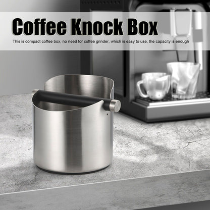 Coffee Grounds Bucket Stainless Steel Rubber Coffee Dump Bin for Home Restaurants BarsStainless Steel Small V1294-YM0523-3118220002811