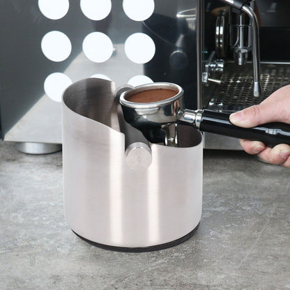Coffee Grounds Bucket Stainless Steel Rubber Coffee Dump Bin for Home Restaurants BarsStainless Steel Small V1294-YM0523-3118220002811