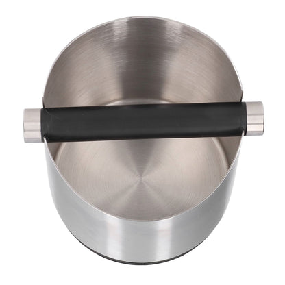 Coffee Grounds Bucket Stainless Steel Rubber Coffee Dump Bin for Home Restaurants BarsStainless Steel Small V1294-YM0523-3118220002811