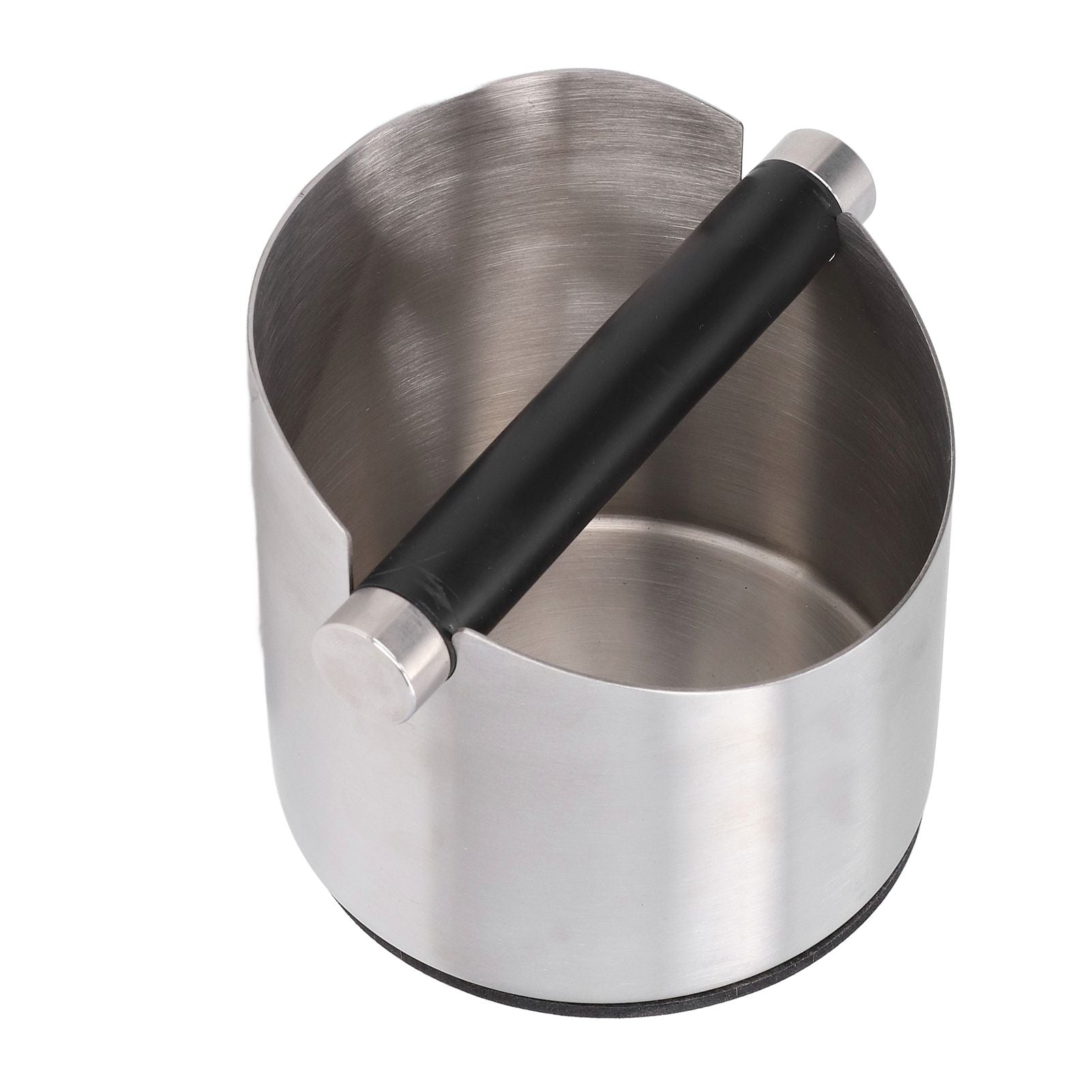 Coffee Grounds Bucket Stainless Steel Rubber Coffee Dump Bin for Home Restaurants BarsStainless Steel Small V1294-YM0523-3118220002811