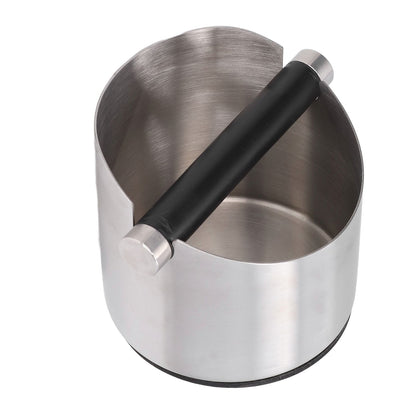 Coffee Grounds Bucket Stainless Steel Rubber Coffee Dump Bin for Home Restaurants BarsStainless Steel Small V1294-YM0523-3118220002811