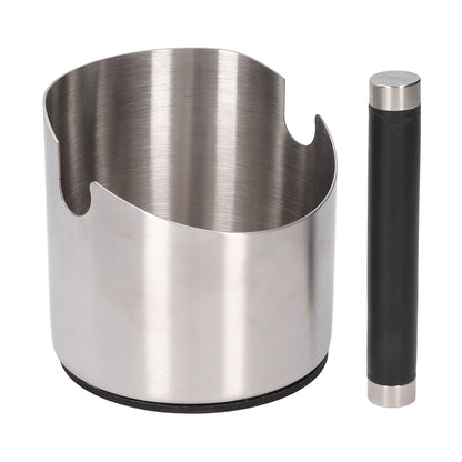 Coffee Grounds Bucket Stainless Steel Rubber Coffee Dump Bin for Home Restaurants BarsStainless Steel Small V1294-YM0523-3118220002811