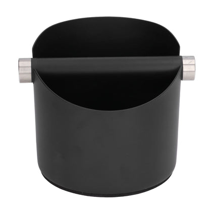 Coffee Grounds Bucket Stainless Steel Rubber Coffee Dump Bin for Home Restaurants BarsBlack Small (FC-04-2) V1294-YM0523-3118220002812