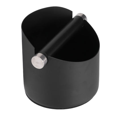 Coffee Grounds Bucket Stainless Steel Rubber Coffee Dump Bin for Home Restaurants BarsBlack Small (FC-04-2) V1294-YM0523-3118220002812
