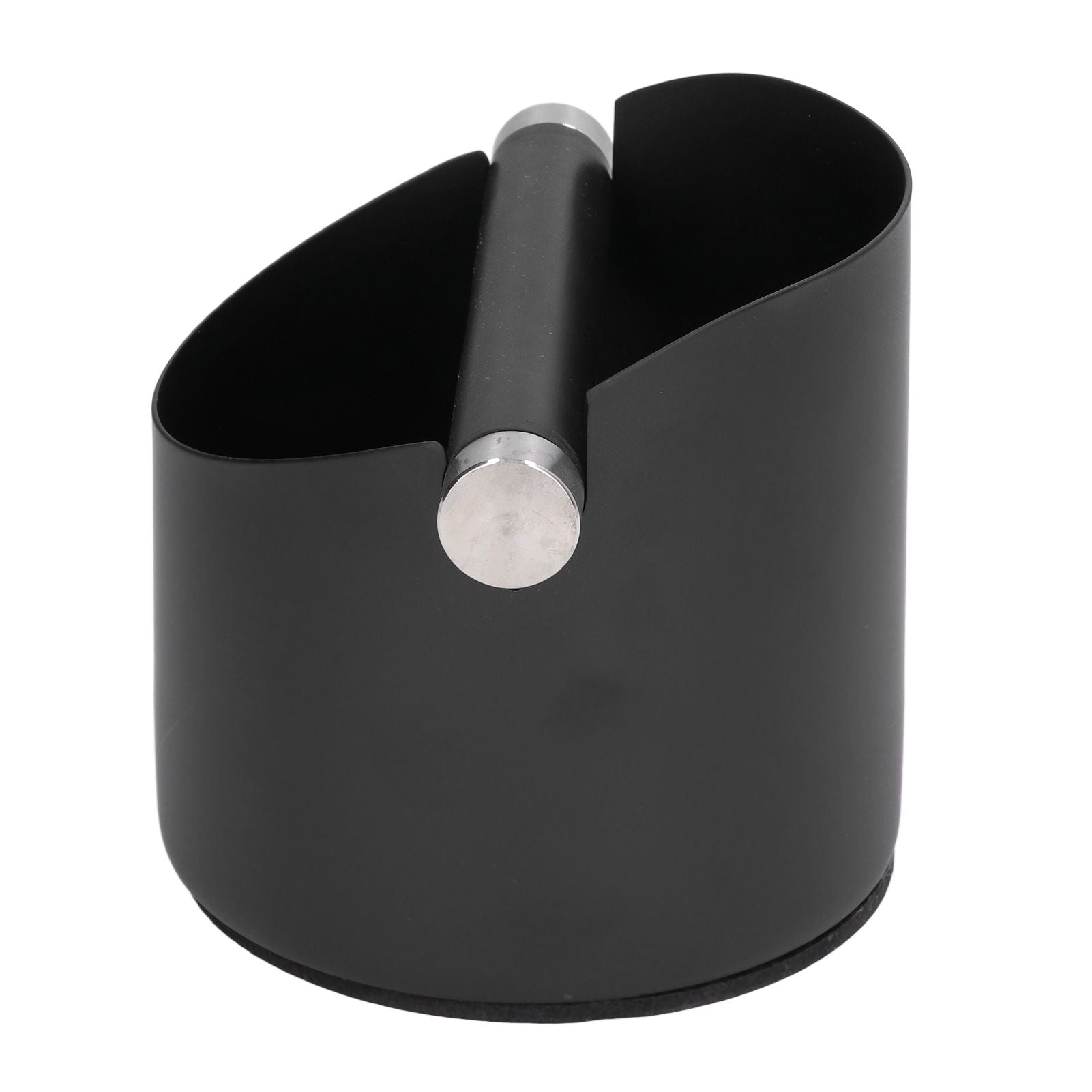 Coffee Grounds Bucket Stainless Steel Rubber Coffee Dump Bin for Home Restaurants BarsBlack Small (FC-04-2) V1294-YM0523-3118220002812