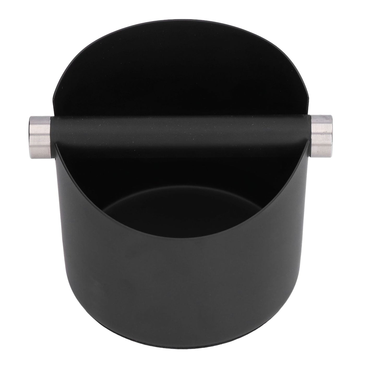 Coffee Grounds Bucket Stainless Steel Rubber Coffee Dump Bin for Home Restaurants BarsBlack Small (FC-04-2) V1294-YM0523-3118220002812