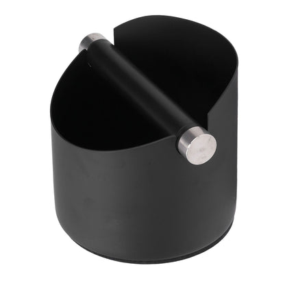 Coffee Grounds Bucket Stainless Steel Rubber Coffee Dump Bin for Home Restaurants BarsBlack Small (FC-04-2) V1294-YM0523-3118220002812