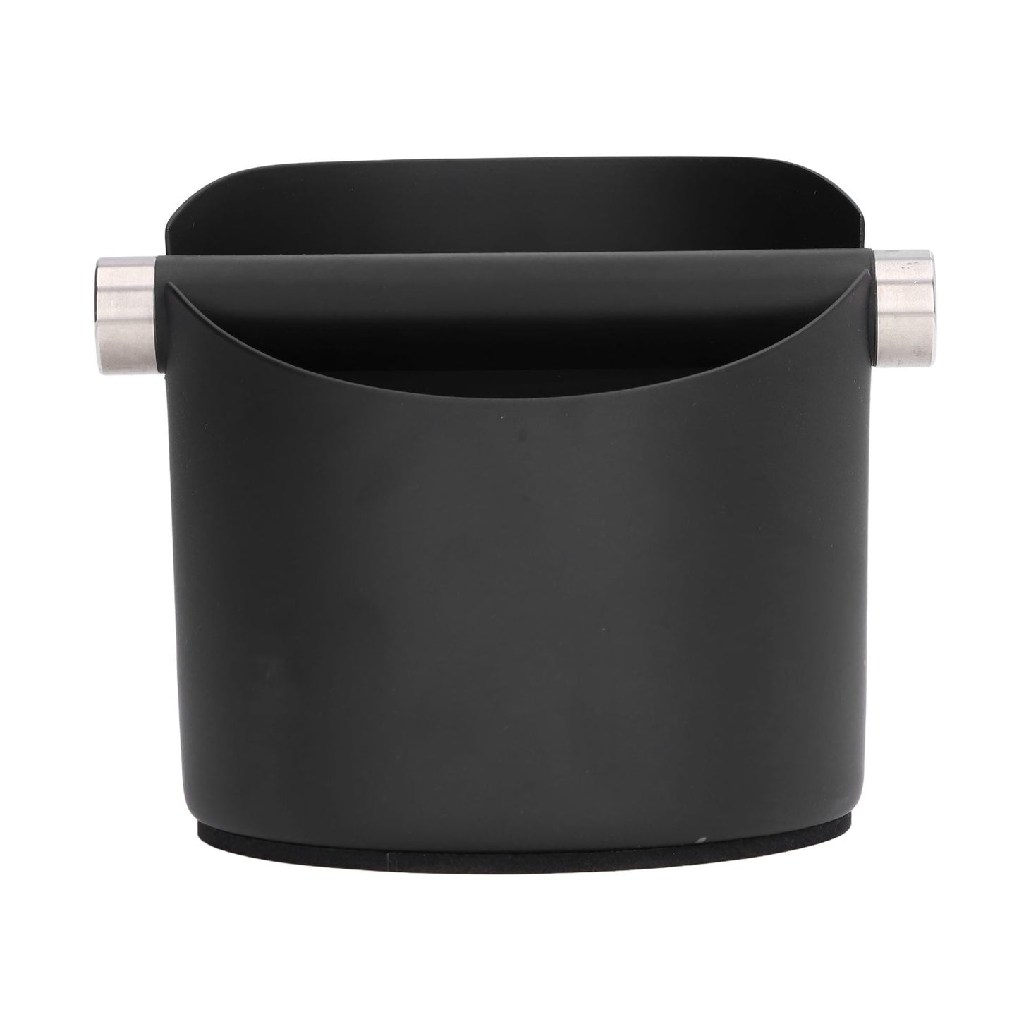 Coffee Grounds Bucket Stainless Steel Rubber Coffee Dump Bin for Home Restaurants BarsBlack Small (FC-04-2) V1294-YM0523-3118220002812