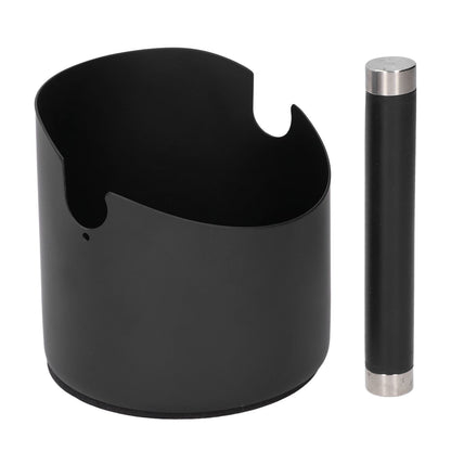 Coffee Grounds Bucket Stainless Steel Rubber Coffee Dump Bin for Home Restaurants BarsBlack Small (FC-04-2) V1294-YM0523-3118220002812