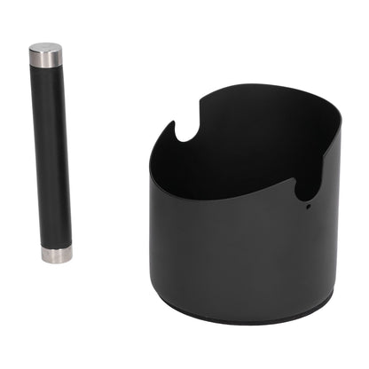 Coffee Grounds Bucket Stainless Steel Rubber Coffee Dump Bin for Home Restaurants BarsBlack Small (FC-04-2) V1294-YM0523-3118220002812