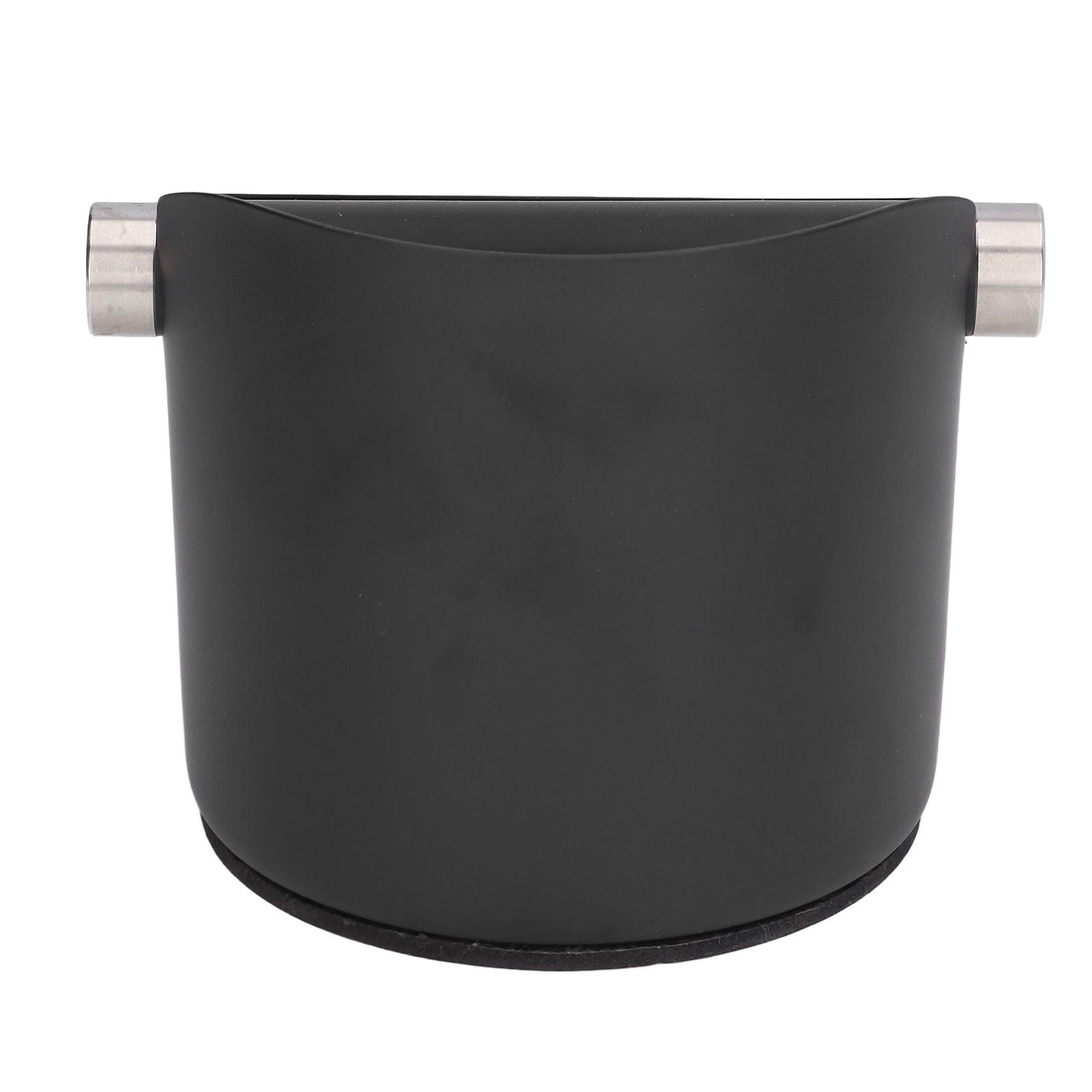 Coffee Grounds Bucket Stainless Steel Rubber Coffee Dump Bin for Home Restaurants BarsBlack Small (FC-04-2) V1294-YM0523-3118220002812
