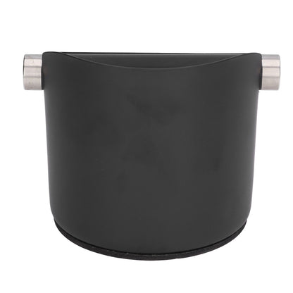 Coffee Grounds Bucket Stainless Steel Rubber Coffee Dump Bin for Home Restaurants BarsBlack Small (FC-04-2) V1294-YM0523-3118220002812
