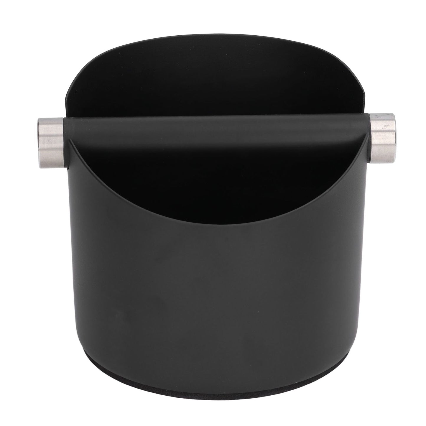 Coffee Grounds Bucket Stainless Steel Rubber Coffee Dump Bin for Home Restaurants BarsBlack Large (FC-05-2) V1294-YM0523-3118220002813