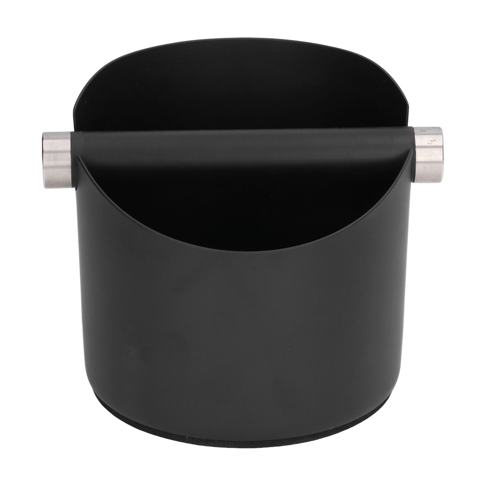 Coffee Grounds Bucket Stainless Steel Rubber Coffee Dump Bin for Home Restaurants BarsBlack Large (FC-05-2) V1294-YM0523-3118220002813