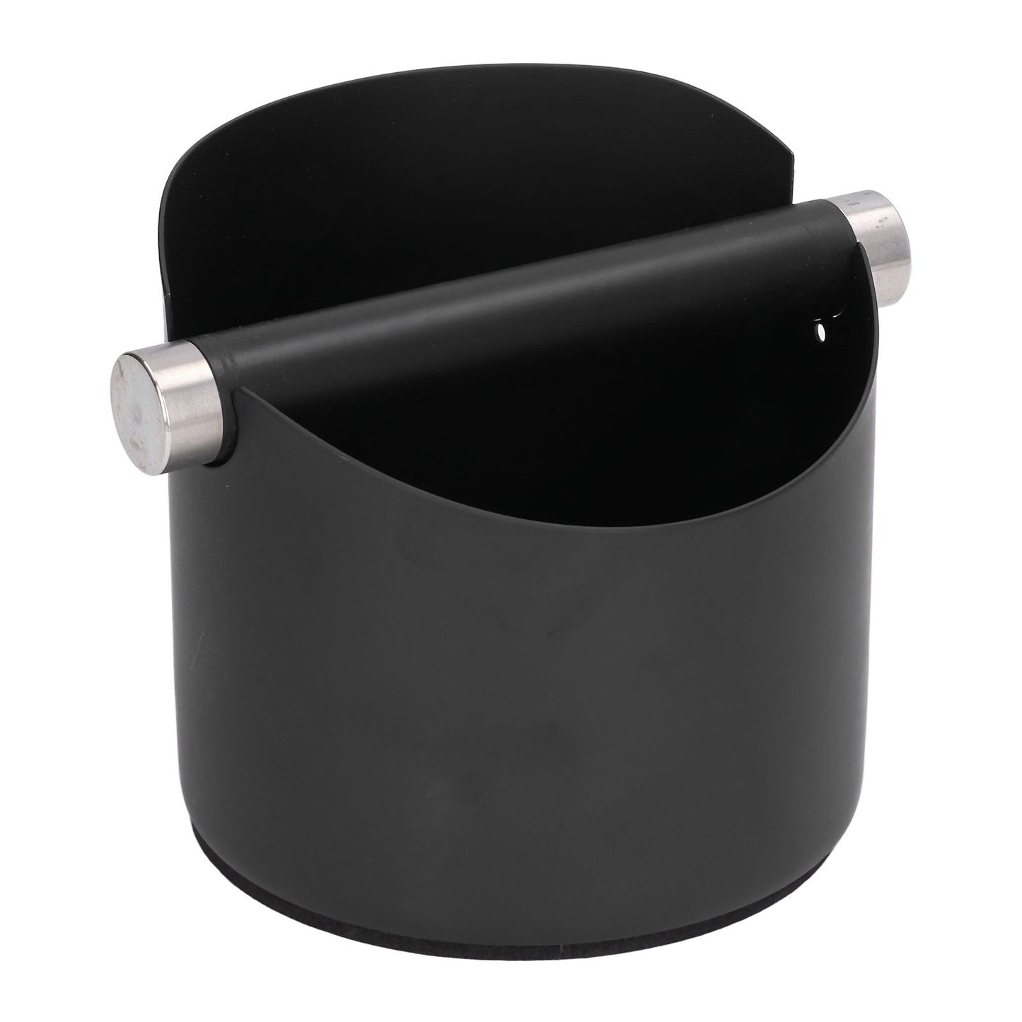 Coffee Grounds Bucket Stainless Steel Rubber Coffee Dump Bin for Home Restaurants BarsBlack Large (FC-05-2) V1294-YM0523-3118220002813