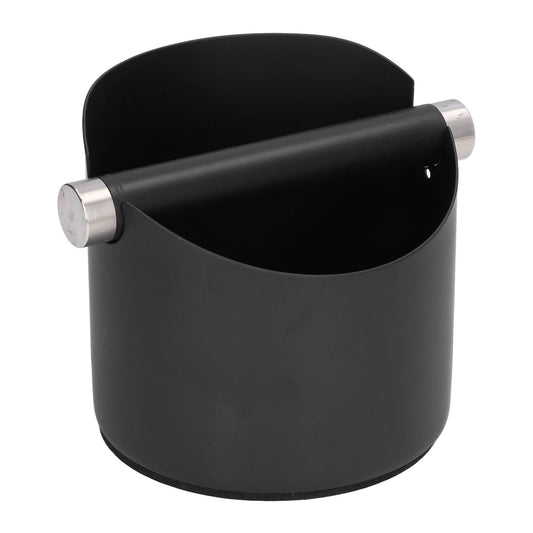 Coffee Grounds Bucket Stainless Steel Rubber Coffee Dump Bin for Home Restaurants BarsBlack Large (FC-05-2) V1294-YM0523-3118220002813