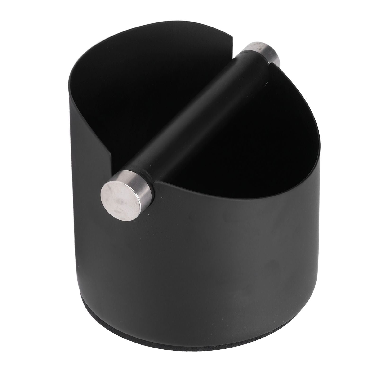 Coffee Grounds Bucket Stainless Steel Rubber Coffee Dump Bin for Home Restaurants BarsBlack Large (FC-05-2) V1294-YM0523-3118220002813