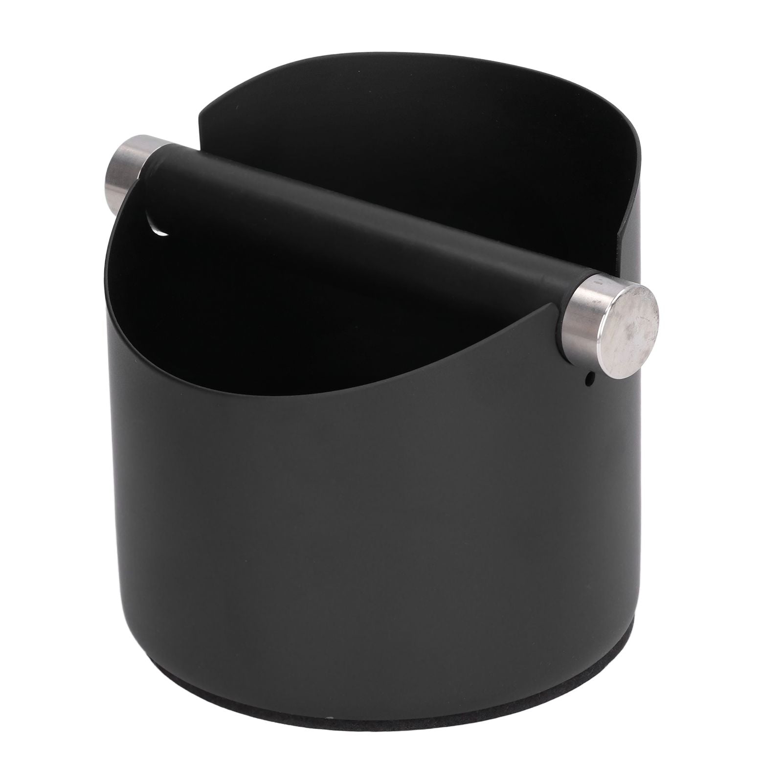 Coffee Grounds Bucket Stainless Steel Rubber Coffee Dump Bin for Home Restaurants BarsBlack Large (FC-05-2) V1294-YM0523-3118220002813