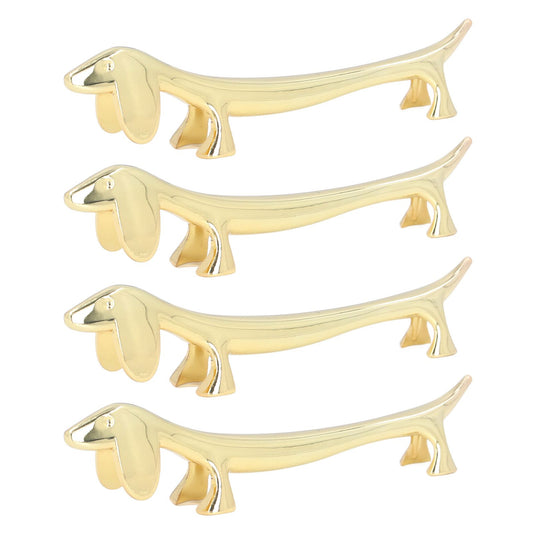 4Pcs Chopstick Rest Smoother Surfaces Reusable Cute Animal Design Gold Chopstick Rest for Home Restaurant V1294-YM0523-3118220003911
