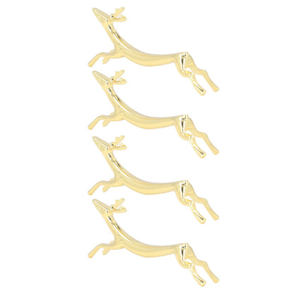 4Pcs Chopstick Rest Smoother Surfaces Reusable Cute Animal Design Gold Chopstick Rest for Home Restaurant V1294-YM0523-3118220003912