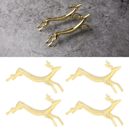 4Pcs Chopstick Rest Smoother Surfaces Reusable Cute Animal Design Gold Chopstick Rest for Home Restaurant V1294-YM0523-3118220003912