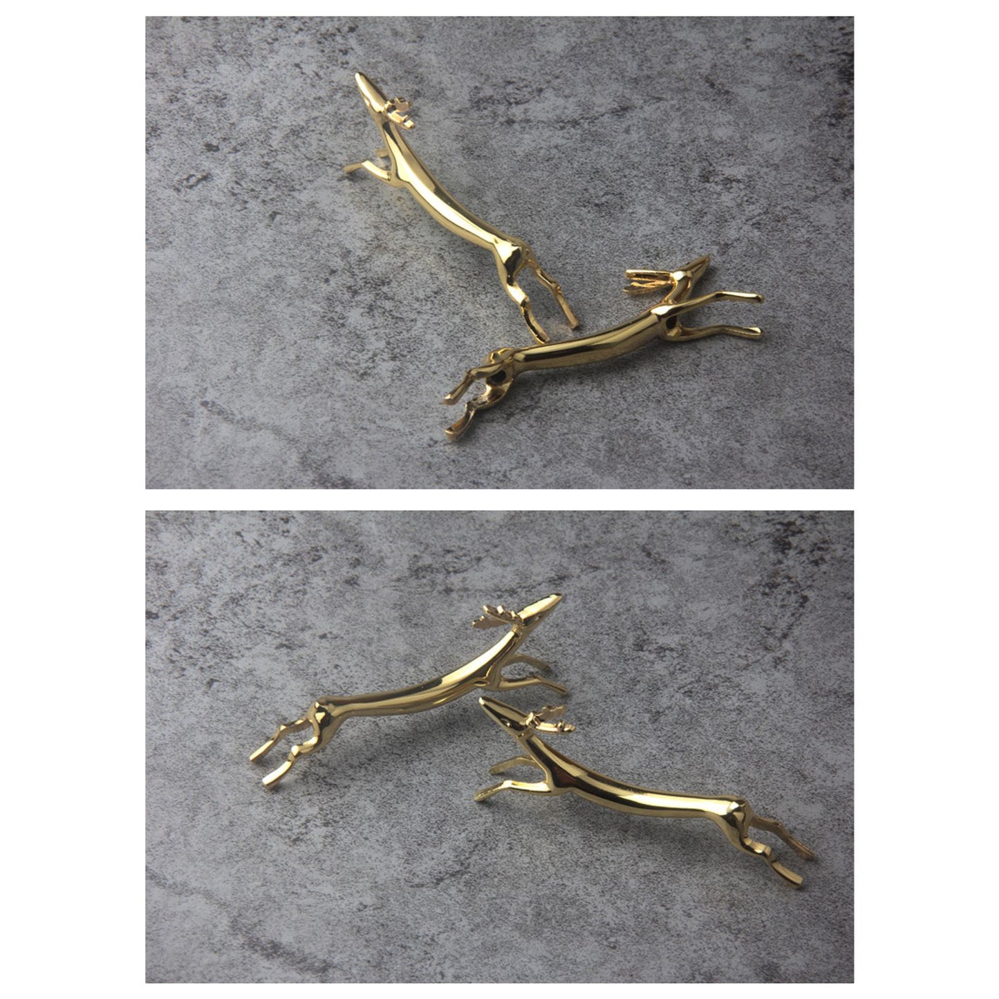 4Pcs Chopstick Rest Smoother Surfaces Reusable Cute Animal Design Gold Chopstick Rest for Home Restaurant V1294-YM0523-3118220003912