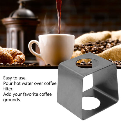 Coffee Drip Rack Stainless Steel Lightweight Coffee Filter Cup Stand for Home Cafe OfficeBlack V1294-YM0523-3118220004412