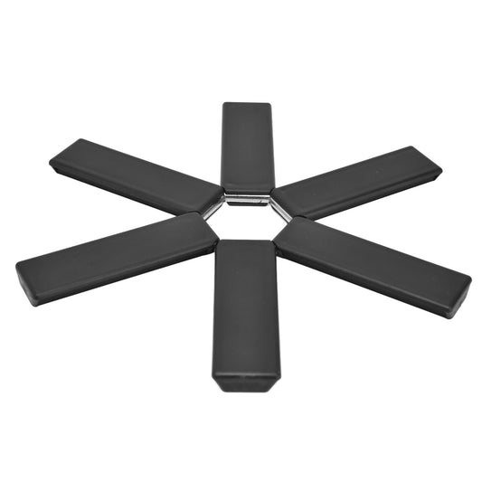 Foldable Trivets Heat Insulating Collapsible Pot Holder for Kitchen Dining Room Black V1294-YM0523-3118220004611