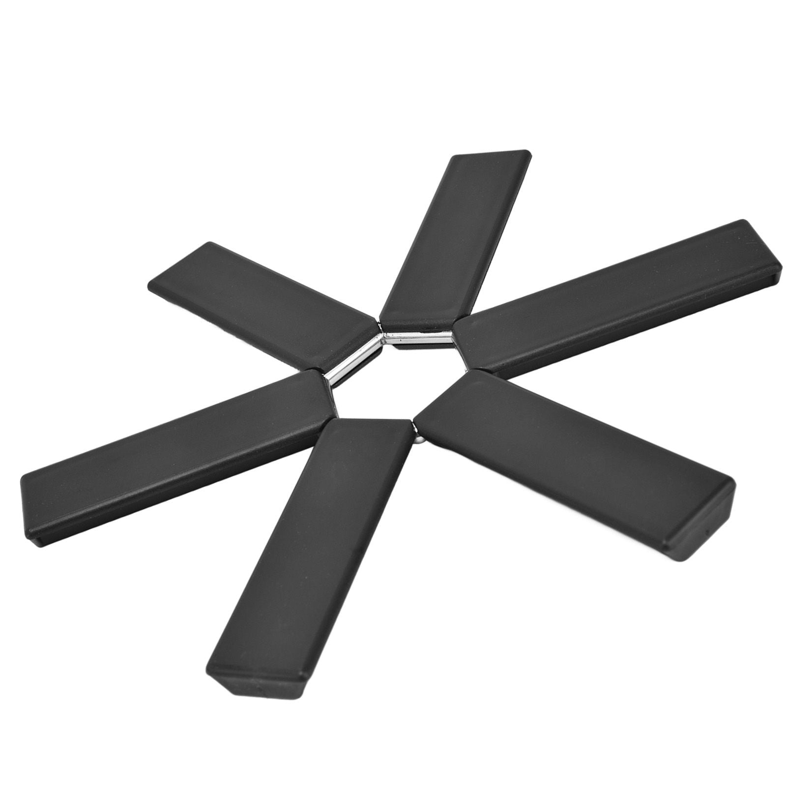 Foldable Trivets Heat Insulating Collapsible Pot Holder for Kitchen Dining Room Black V1294-YM0523-3118220004611