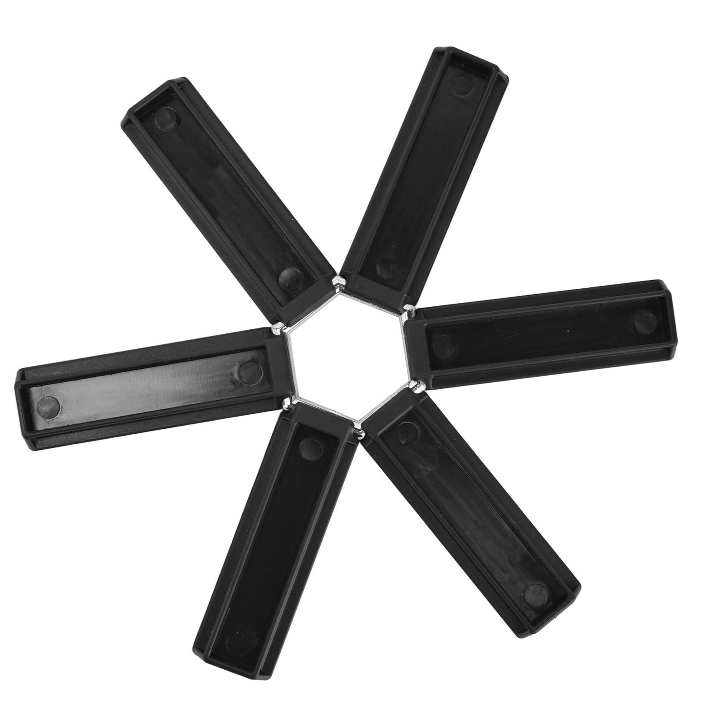 Foldable Trivets Heat Insulating Collapsible Pot Holder for Kitchen Dining Room Black V1294-YM0523-3118220004611
