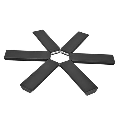 Foldable Trivets Heat Insulating Collapsible Pot Holder for Kitchen Dining Room Black V1294-YM0523-3118220004611