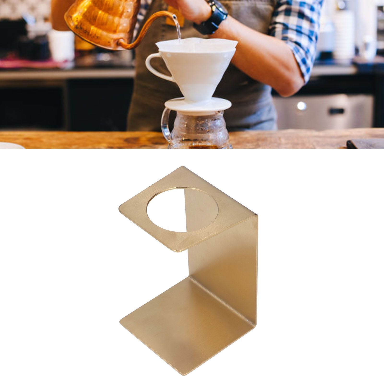 Drip Coffee Stand Samll Size Light Durable Metal Reusable Pour Over Coffee Dripper Stand for Cafe V1294-YM0523-3118220004711