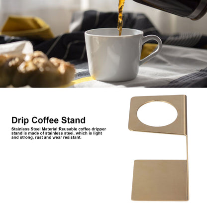 Drip Coffee Stand Samll Size Light Durable Metal Reusable Pour Over Coffee Dripper Stand for Cafe V1294-YM0523-3118220004711