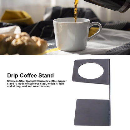 Drip Coffee Stand Samll Size Light Durable Metal Reusable Pour Over Coffee Dripper Stand for Cafe V1294-YM0523-3118220004712