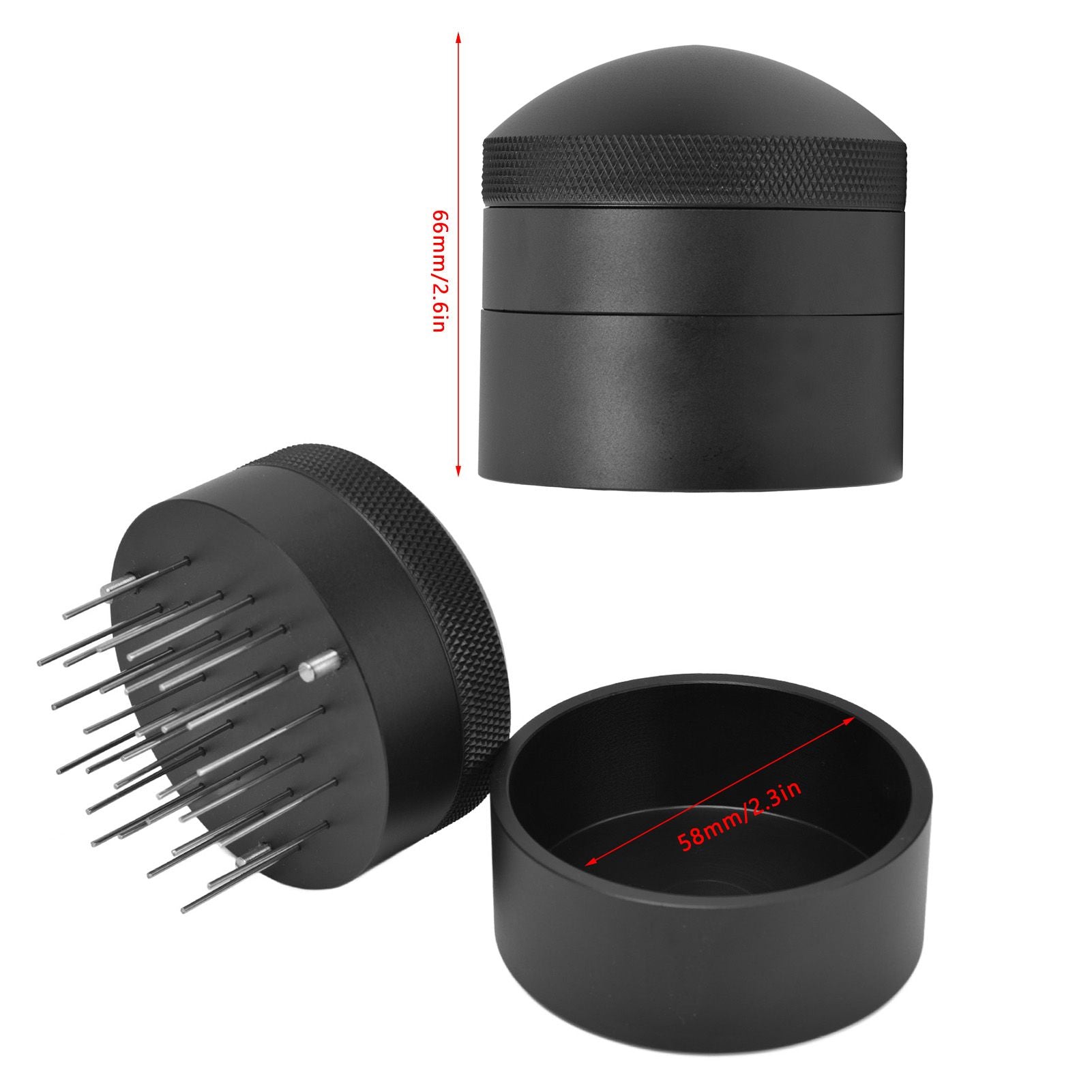 Coffee Distributor Handheld Aluminum Alloy Coffee Powder Distribution Needle for Home Use58mm V1294-YM0523-3118220005213