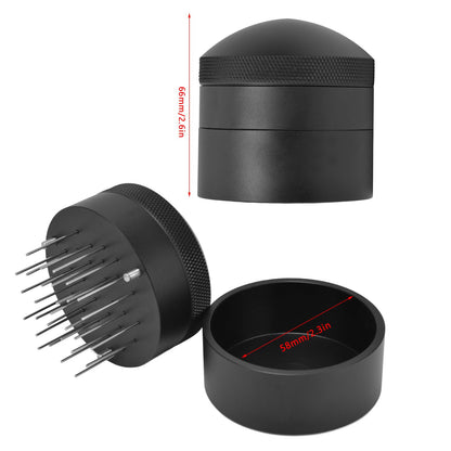 Coffee Distributor Handheld Aluminum Alloy Coffee Powder Distribution Needle for Home Use58mm V1294-YM0523-3118220005213