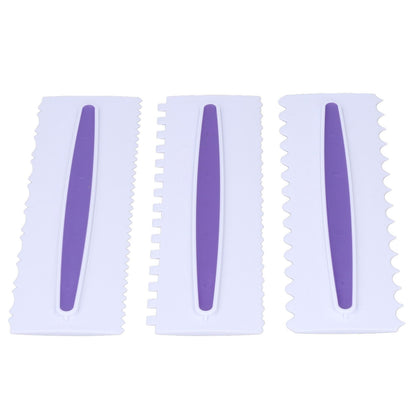 3Pcs Cake Scraper Premium Plastic Durable Glossy Surface Easy Operation Icing Smoother V1294-YM0523-3118220006211