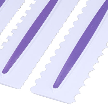 3Pcs Cake Scraper Premium Plastic Durable Glossy Surface Easy Operation Icing Smoother V1294-YM0523-3118220006211