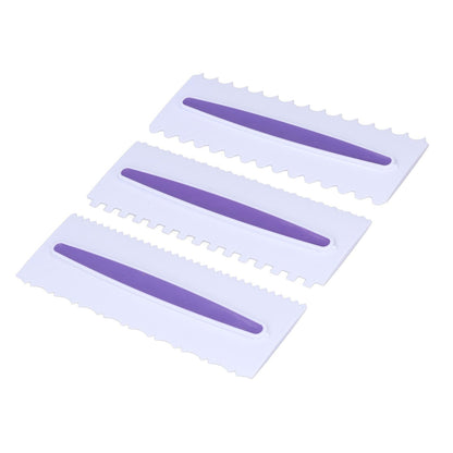 3Pcs Cake Scraper Premium Plastic Durable Glossy Surface Easy Operation Icing Smoother V1294-YM0523-3118220006211