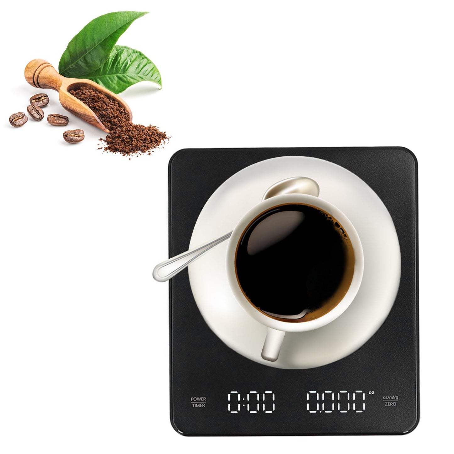 Electronic Coffee Scale Rechargeable High Temperature Resistance 3KG Kitchen Scale for Home V1294-YM0523-3118220006611