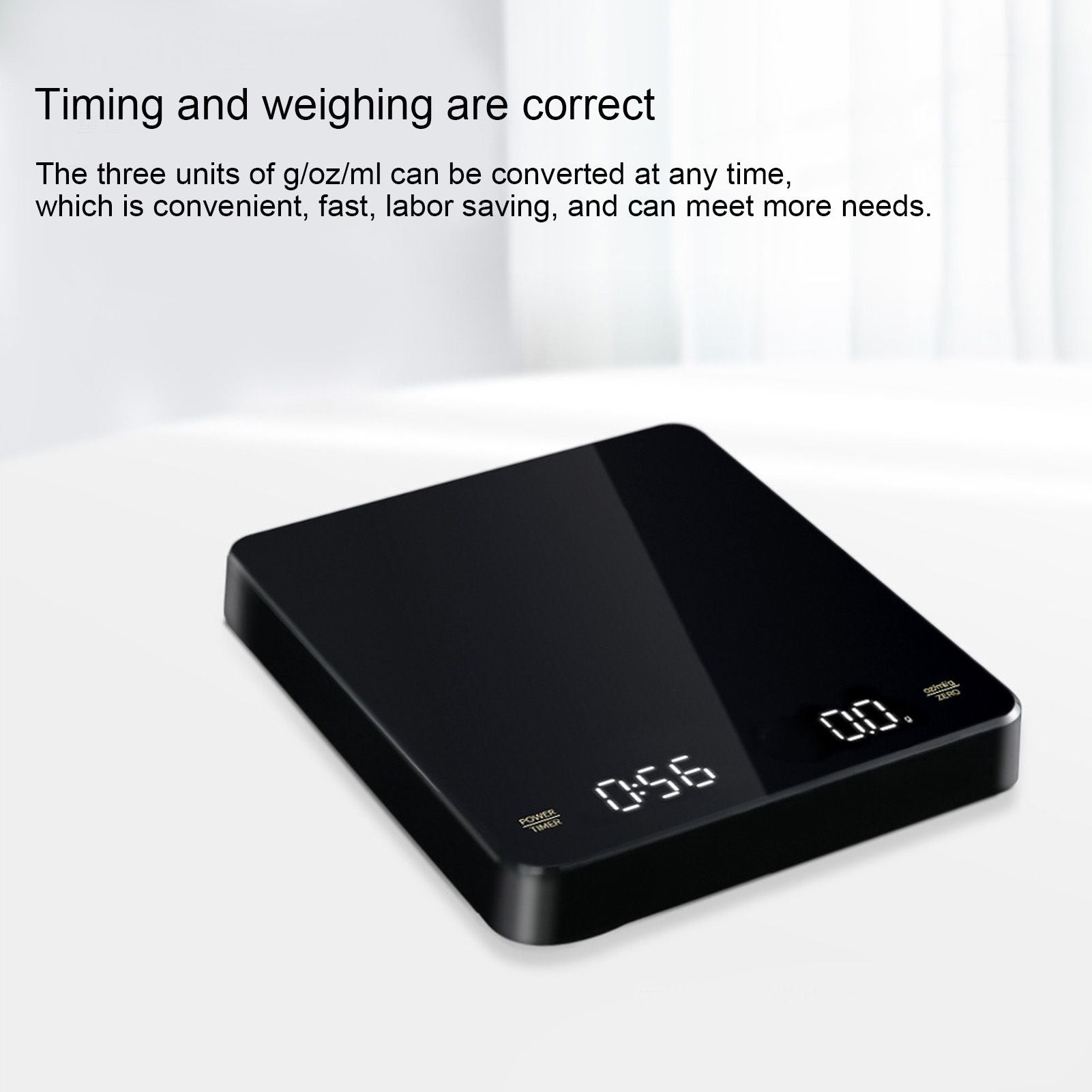 Electronic Coffee Scale Rechargeable High Temperature Resistance 3KG Kitchen Scale for Home V1294-YM0523-3118220006611
