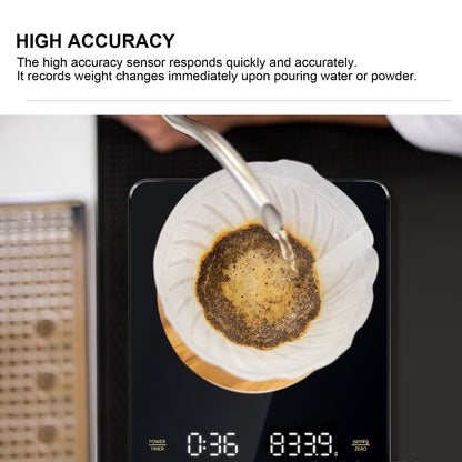 Electronic Coffee Scale Rechargeable High Temperature Resistance 3KG Kitchen Scale for Home V1294-YM0523-3118220006611