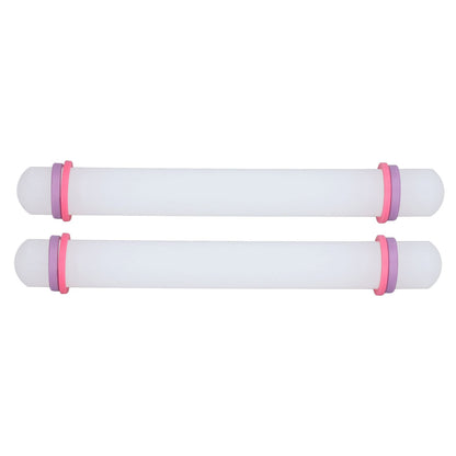 2Pcs Plastic Rolling Pin Safe Durable Sturdy Plastic Nonstick Surface Wide Application Small Rolling Pin V1294-YM0523-3118220006711