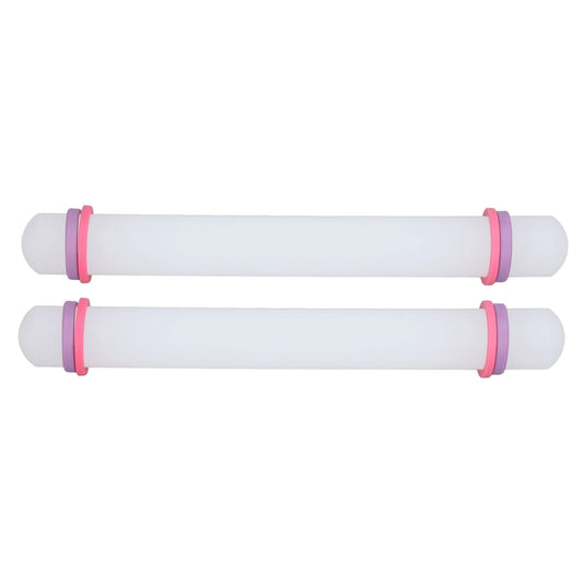 2Pcs Plastic Rolling Pin Safe Durable Sturdy Plastic Nonstick Surface Wide Application Small Rolling Pin V1294-YM0523-3118220006711