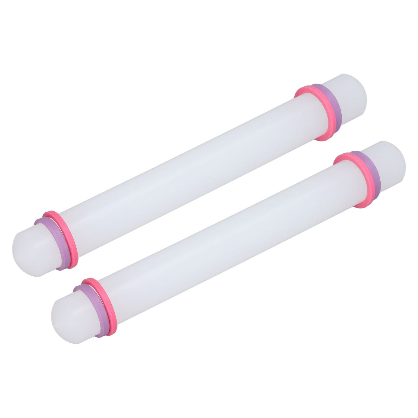 2Pcs Plastic Rolling Pin Safe Durable Sturdy Plastic Nonstick Surface Wide Application Small Rolling Pin V1294-YM0523-3118220006711